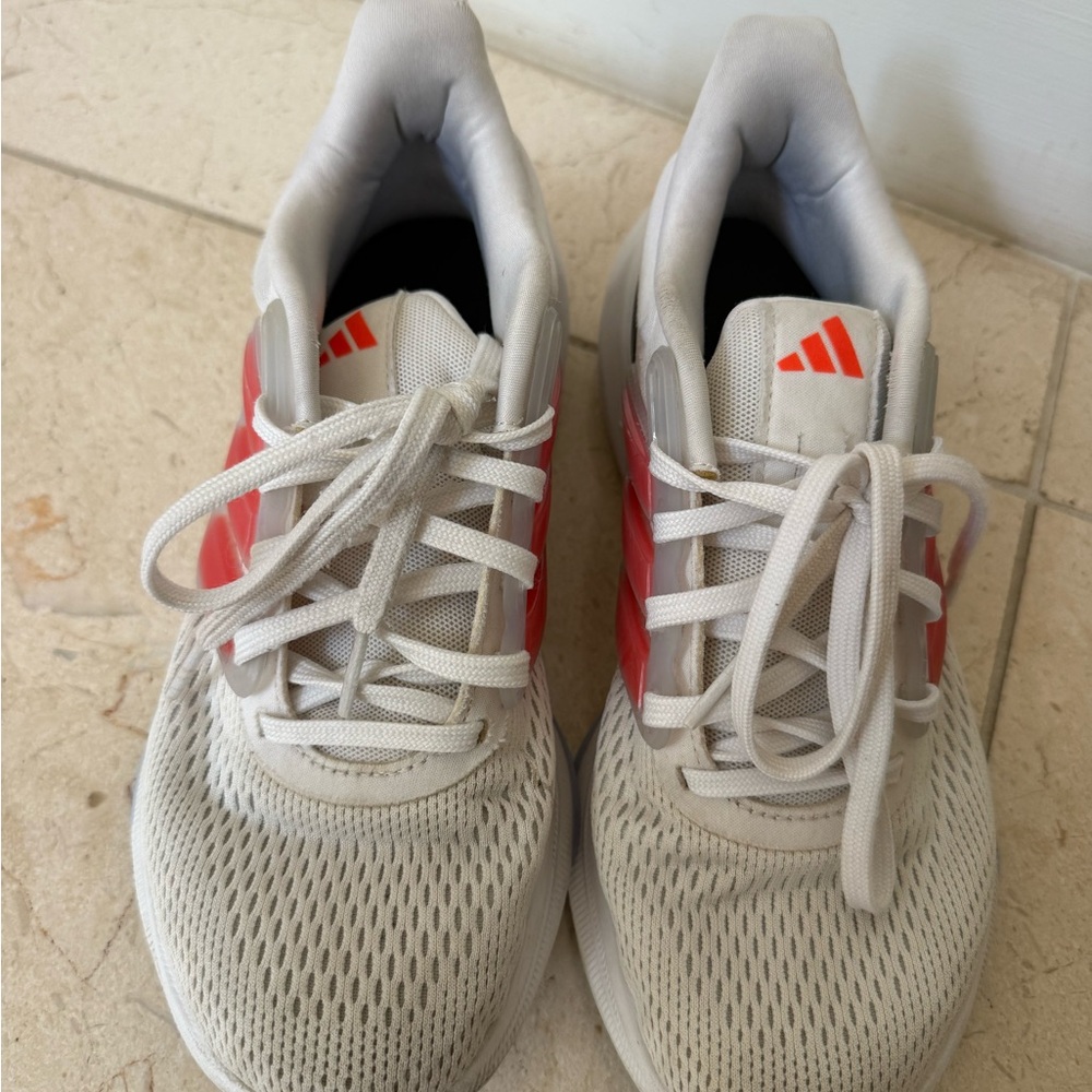 Adidas Mesh Sneakers in White and Red